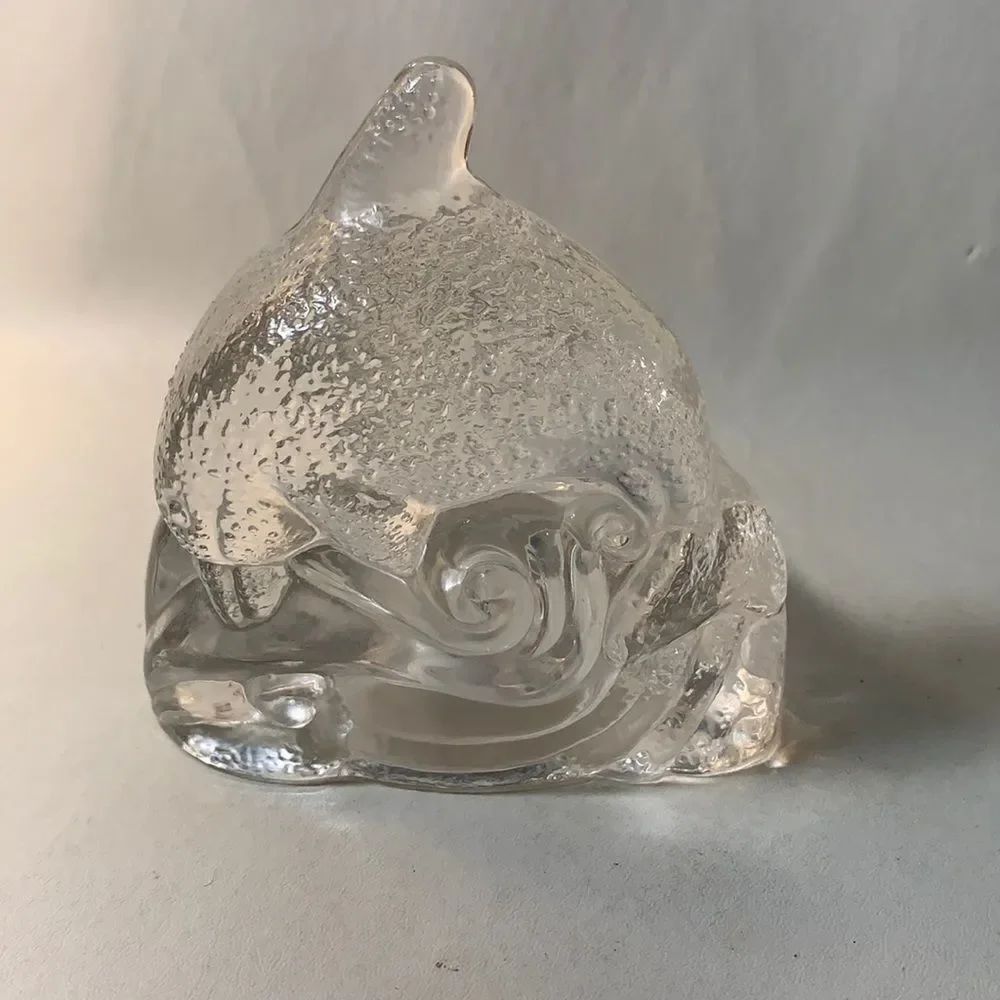 DolphinβWavesΒ VotiveβHeavyβClearβGlass